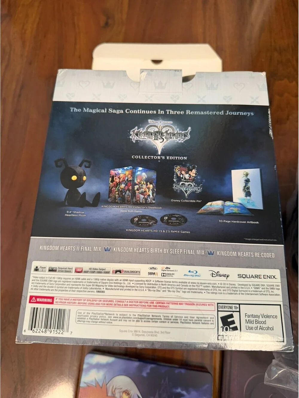 Kingdom Hearts HD II.5 2.5 Remix Collectors Limited Edition Contents - NO GAME